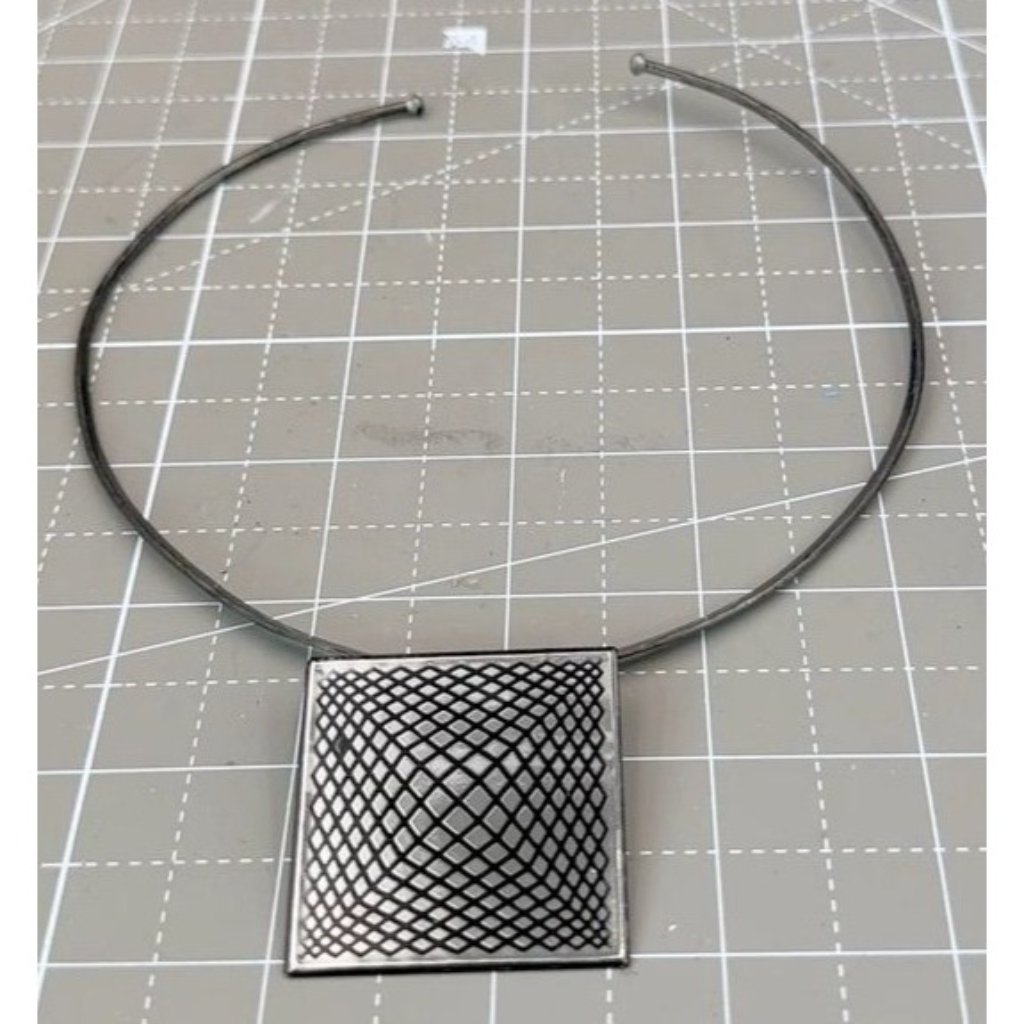 Vintage Richard Anuszkiewicz Art Pendant Necklace Hirshhorn Museum Smithsonian